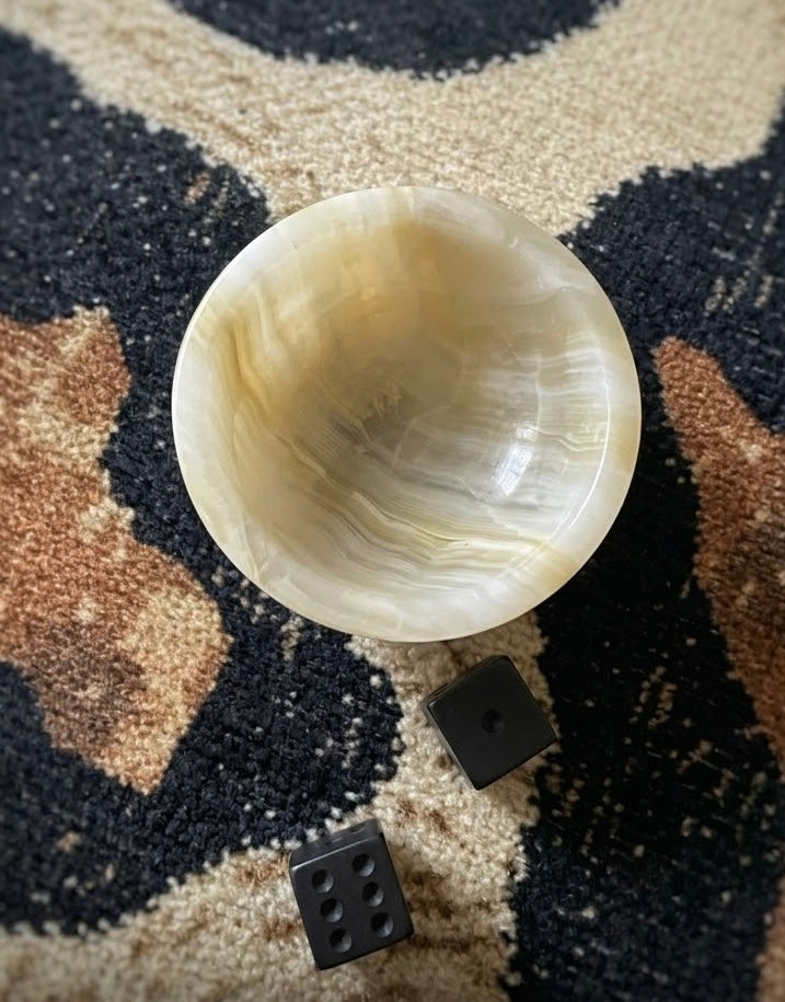 Natural Onyx Dice Dish