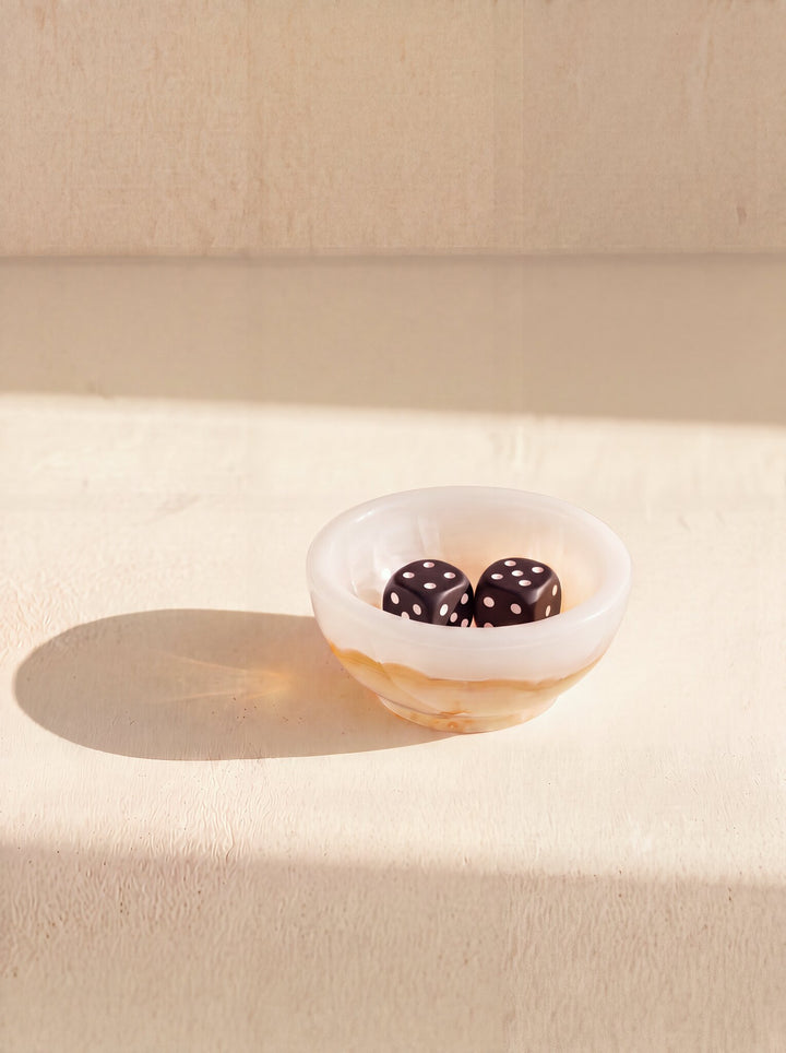 Natural Onyx Dice Dish